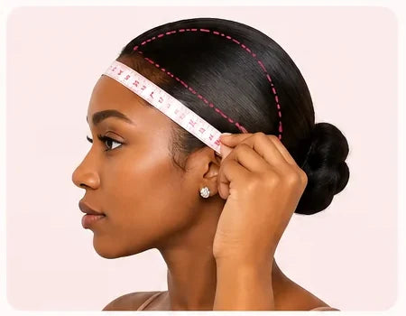 Measuring ear to ear over the top of the head