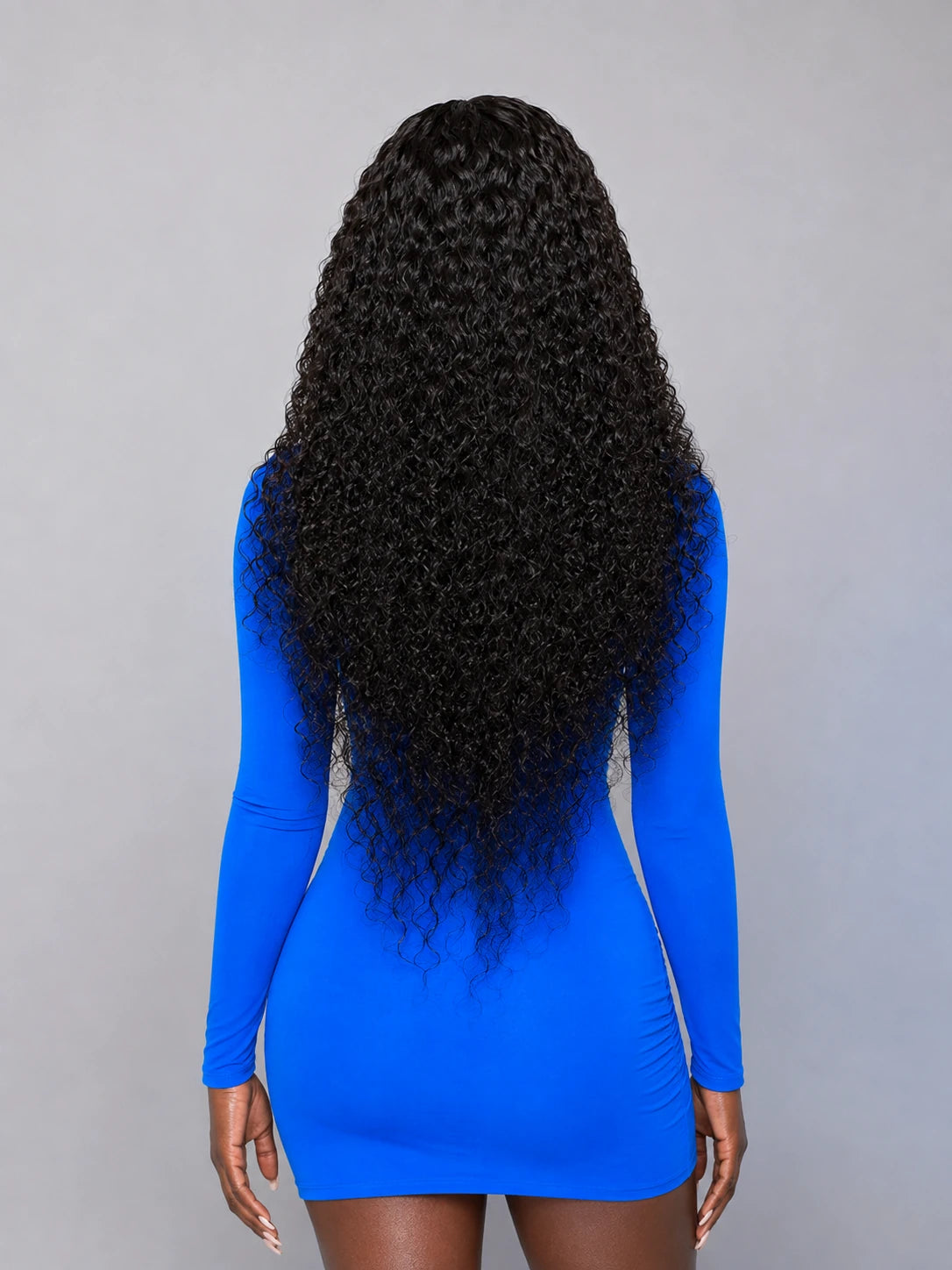 11x6 HD Lace Natural Black Water Wave Wig — Back view